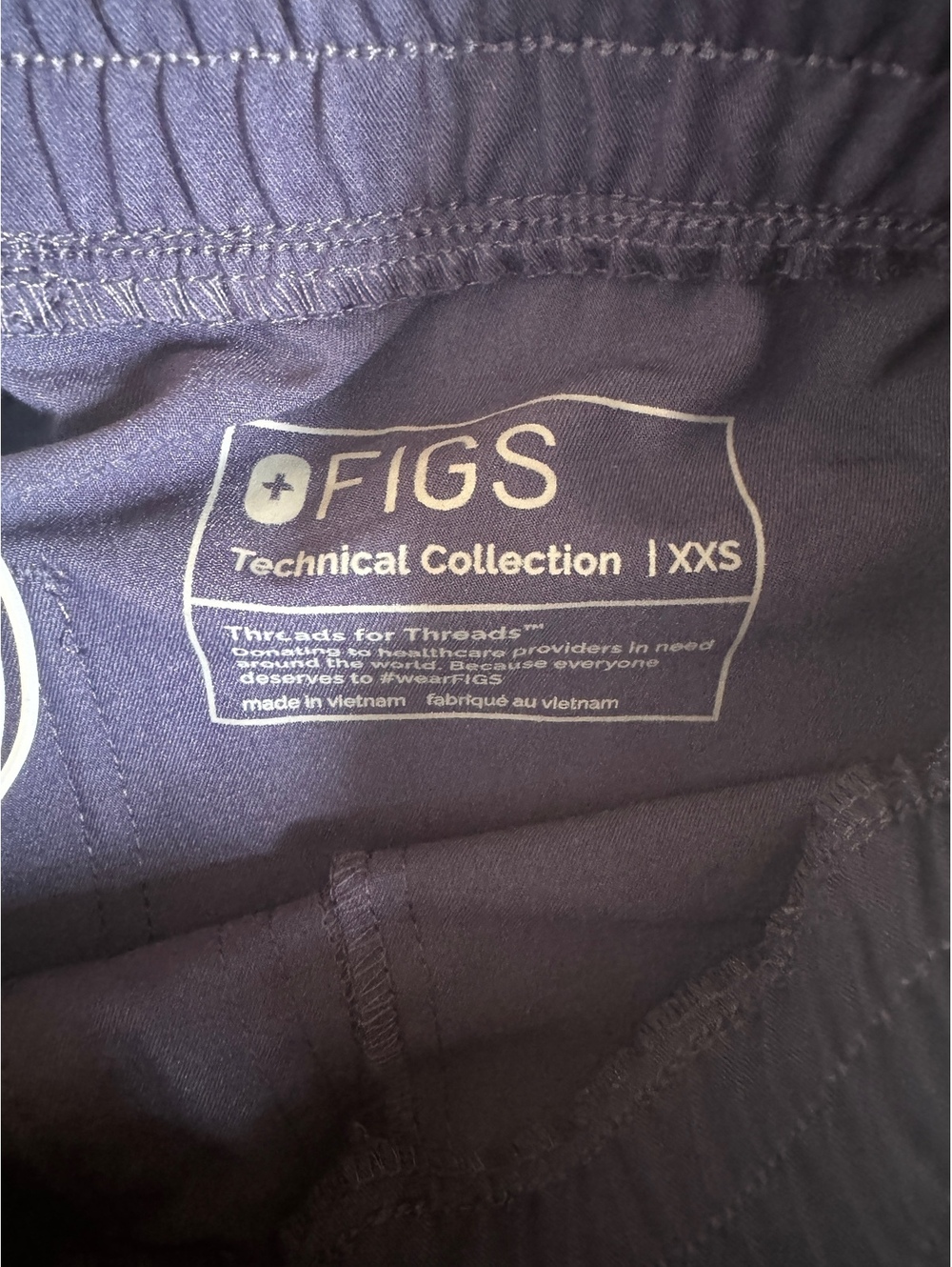 FIGS Womens XXS Zamora High Waisted Jogger Scrub Pants Navy Blue NWT - Picture 4 of 5